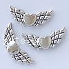 Zinc Alloy Angel Wing Beads, Winged Heart, plated Approx 1mm 