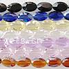 Nachmachung Swarovski Oval Perlen, Kristall, facettierte, mehrere Farben vorhanden, 22x13x9mm, Bohrung:ca. 1.5mm, Länge:16 ZollInch, 18PCs/Strang, verkauft von Strang