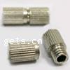 Zinc Alloy Screw Clasp, Tube, plated nickel free 