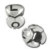 Zinc Alloy Message European Beads, Rondelle, plated, with letter pattern & without troll Approx 4.5mm 