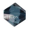 Perle bicône Xilion cristal CRYSTALLIZED™5328, CRYSTALLIZED™, facettes, bleu montana, 4mm Vendu par sac