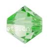 Perle bicône Xilion cristal CRYSTALLIZED™5328, CRYSTALLIZED™, facettes, péridot, 4mm Vendu par sac