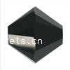Perle bicône Xilion cristal CRYSTALLIZED™5328, CRYSTALLIZED™, facettes, noir, 5mm Vendu par sac