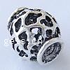 Zinc Alloy Hollow Beads, plated cadmium free Approx 2mm 
