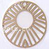 Brass Stamping Pendants, Flat Round, plated, hollow Approx 1.5mm 