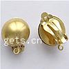 Brass Clip On Earring Finding, Dome, plated 18mm Approx 2mm 