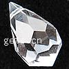 Crystal Jewelry Pendants, Teardrop, faceted, Crystal Approx 1mm 