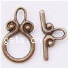 Zinc Alloy Toggle Clasp, Oval, single-strand nickel, lead & cadmium free  Approx 
