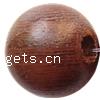Dyed Wood Beads, Round, large hole 12mm Approx 3mm [