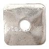 Zinc Alloy Jewelry Washers, Square, plated cadmium free Approx 5mm 