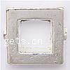 Zinc Alloy Frame Beads, Square, plated nickel, lead & cadmium free Approx 1mm 