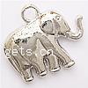 Zinklegierung Tier Anhänger, Elephant, plattiert, keine, 15x21x5mm, Bohrung:ca. 3mm, ca. 200PCs/Tasche, verkauft von Tasche