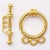 Zinc Alloy Toggle Clasp, Round cadmium free  Approx 2mm 