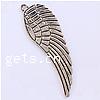 Wing Shaped Zinc Alloy Pendants, plated cadmium free Approx 1mm 