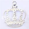 Zinc Alloy Crown Pendants, plated nickel, lead & cadmium free Approx 2mm 