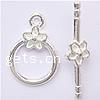 Zinc Alloy Toggle Clasp, Round, single-strand nickel, lead & cadmium free  Approx 1mm 