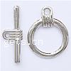 Zinc Alloy Toggle Clasp, Donut, single-strand cadmium free  Approx 2mm 