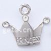 Zinc Alloy Crown Pendants, plated Grade A Approx 2mm, Approx 