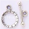 Zinc Alloy Toggle Clasp, Round, textured & single-sided cadmium free  Approx 2mm 