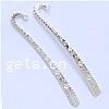 Zinc Alloy Bookmark, plated, with rhinestone & textured cadmium free Approx 3mm 