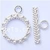 Zinc Alloy Toggle Clasp, Round, textured & single-sided nickel, lead & cadmium free  Approx 2mm 
