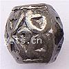 Zinc Alloy Large Hole Beads, Drum, plated, textured cadmium free, 8mm Approx 3mm 