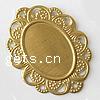 Filigree Brass Stampings, Oval, plated Approx 1mm 