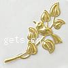 Filigree Brass Stampings, Leaf, plated 