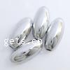 ABS Plastic Beads, Oval, silver color plated Approx 1.5mm 
