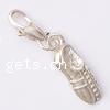 Zinc Alloy Lobster Clasp Charm, Shoes, plated, cadmium free  Approx 