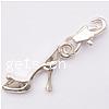 Zinc Alloy Lobster Clasp Charm, Shoes, plated, cadmium free  Approx 