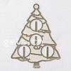 Edelstahl Stanzen Charme, Weihnachtsbaum, originale Farbe, 26x20x0.2mm, Bohrung:ca. 1.5mm, 5000PCs/Tasche, verkauft von Tasche