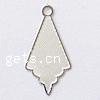 Filigree Stainless Steel Stamping Pendant, Leaf, original color Approx 1mm 