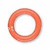 Rubber Stopper Beads, Donut, orange, 3mm Approx 2mm 