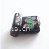 Handmade Lampwork Beads, Square, 14x14x8mm, Hole:Approx 2MM, Sold by PC