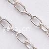 Iron Oval Chain, plated, hammered 