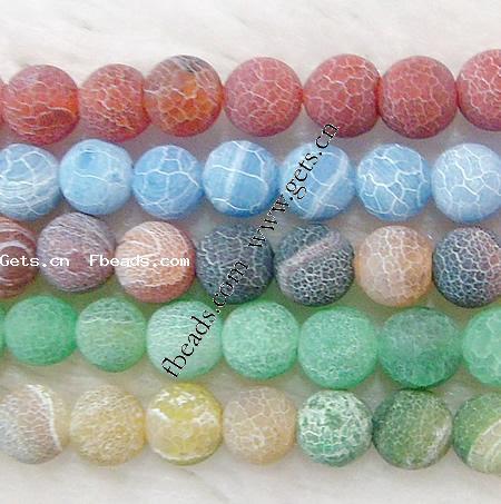 Mixed Agate Beads, with Effloresce Agate, natural, different size for choice, Hole:Approx 0.8-1mm, Length:15 Inch, 50Strands/Lot, Sold By Lot