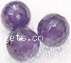 Cubic Zirconia Jewelry Beads, Round, faceted 