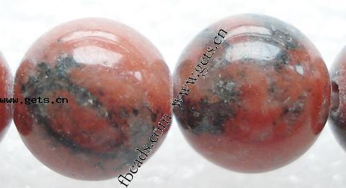 Sesame Jasper Bead, Round, more sizes for choice, red, Length:15 Inch, Sold By Strand