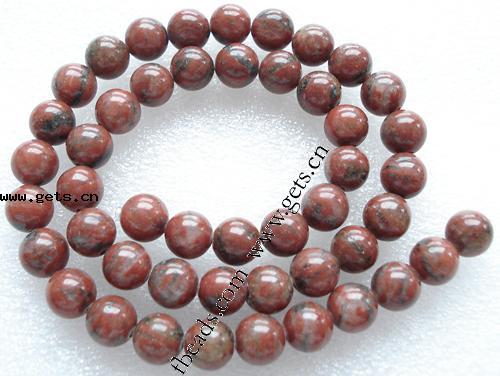 Sesame Jasper Bead, Round, more sizes for choice, red, Length:15 Inch, Sold By Strand