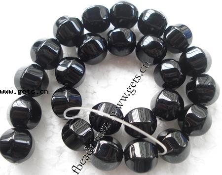 Perles Agates Noires naturelles, agate noire, Rond, multiple tailles pour le choix & facettes, Niveau AA, Longueur:Environ 16 pouce, Vendu par brin