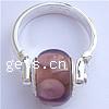 Anillo de dedo de cristal de Murano Europeo , con cuproníquel, diverso tamaño para la opción, 10x14mm, 29x22mm, agujero:aproximado 19x15mm, Vendido por UD
