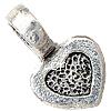 Zinc Alloy Glue on Bail, Heart, plated Approx 3mm 