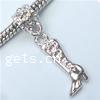 Zinc Alloy European Pendants, Shoes, plated, without troll nickel, lead & cadmium free Approx 4.5mm 