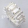 Cubic Zirconia Sterling Silver European Beads, 925 Sterling Silver, Rondelle, without troll & with cubic zirconia Approx 8mm 