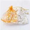 Organza Jewelry Pouches Bags, with heart pattern 