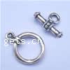 Sterling Silver Toggle Clasp, 925 Sterling Silver, Oval, plated, smooth & single-strand 