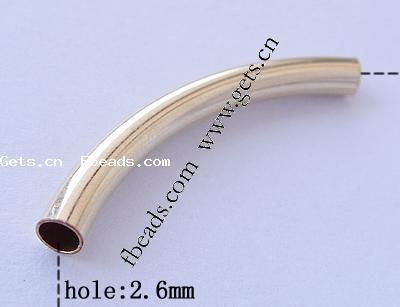 Gold Filled Tube Beads, different size for choice & smooth, Hole:Approx 2.6mm, Sold By PC