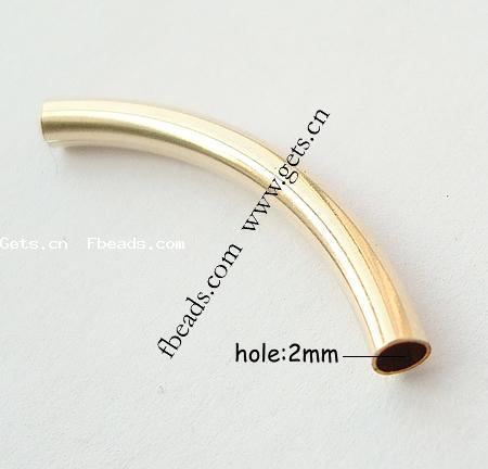 Gold Filled Tube Beads, different size for choice & smooth, Hole:Approx 2mm, Sold By PC