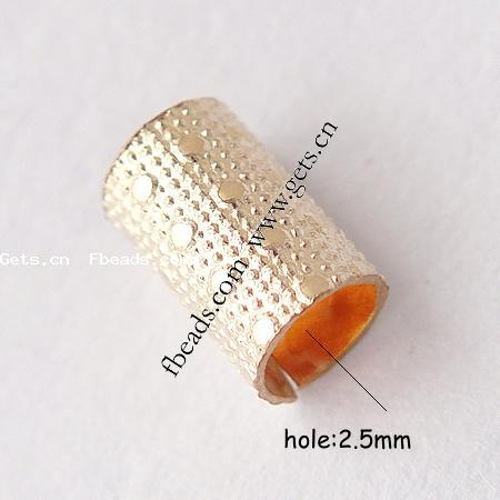 Gold Filled Tube Beads, textured, 5x3mm, Hole:Approx 2.5mm, Sold By PC